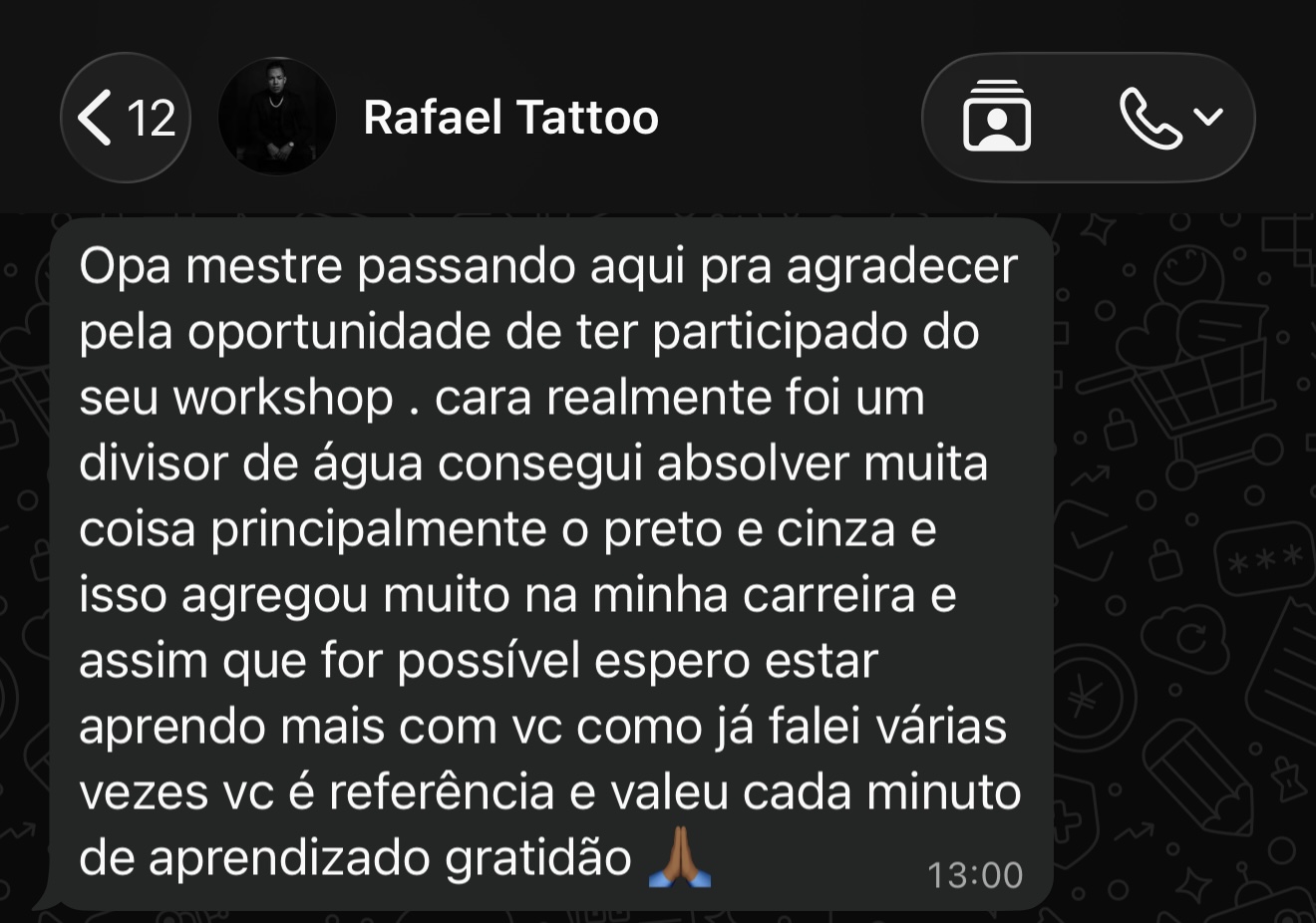 Depoimento de Rafael Tattoo