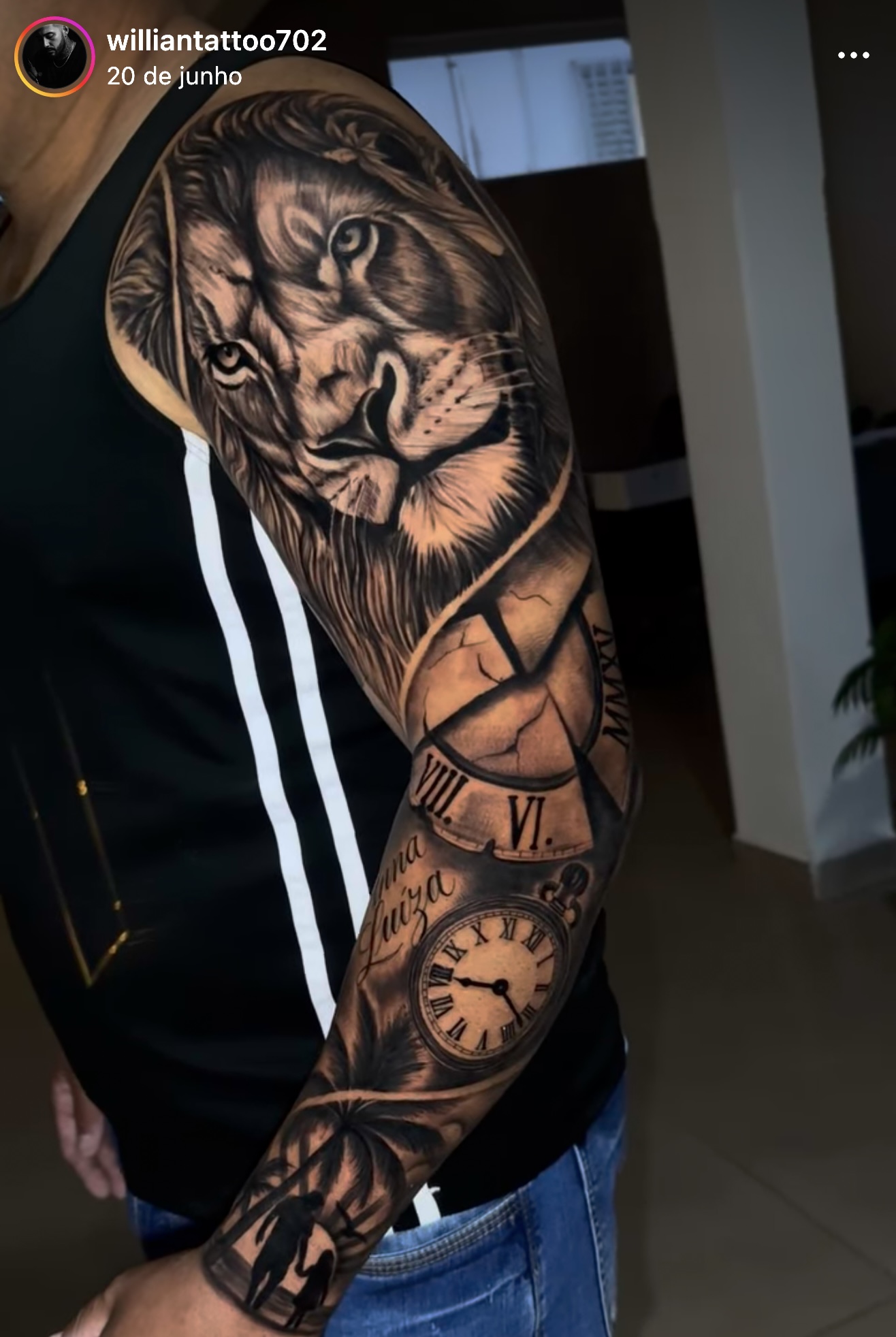 Tatuagem realizada por Willian Gabriel aluno da GT Ink School