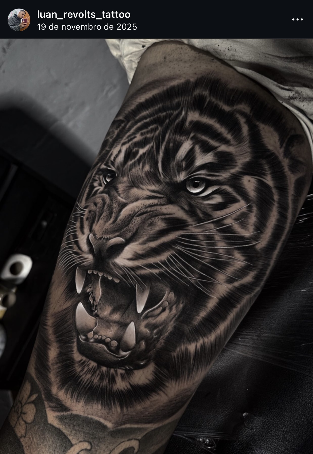 Tatuagem realizada por Luan Pereira aluno da GT Ink School