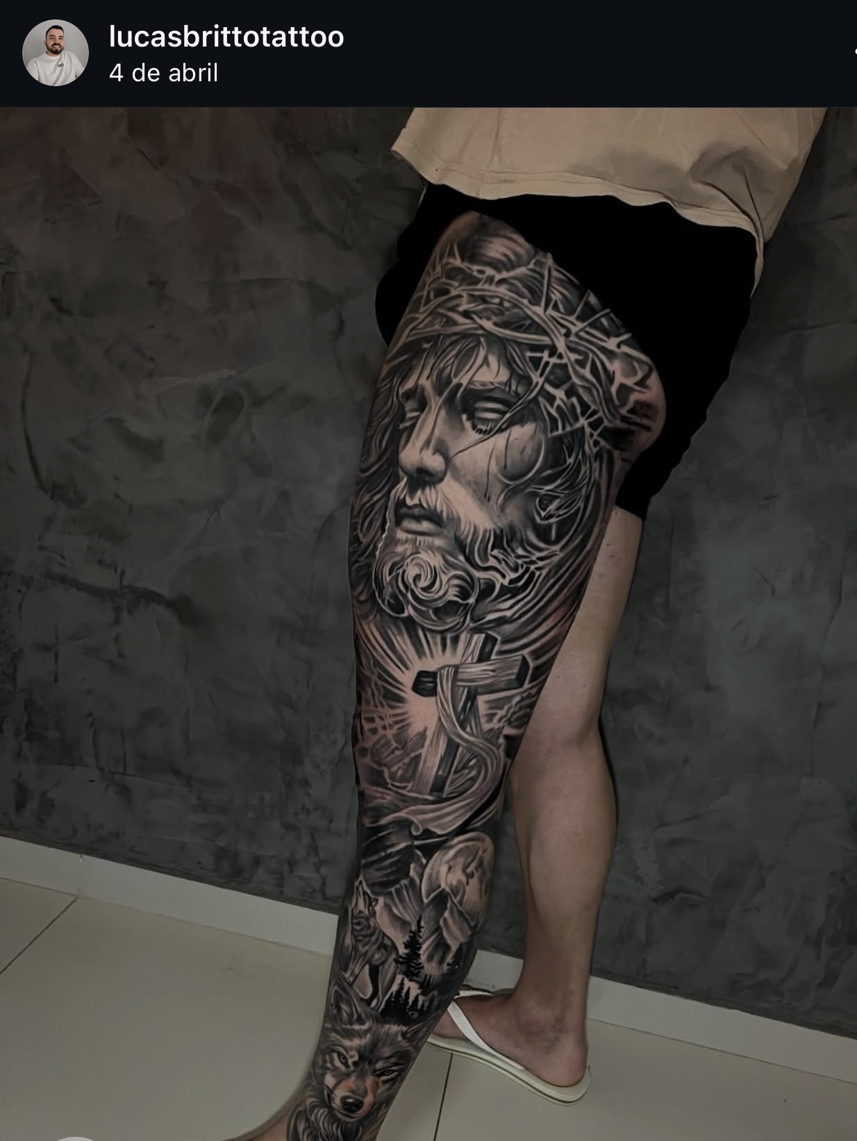 Tatuagem realizada por Lucas Brito aluno da GT Ink School